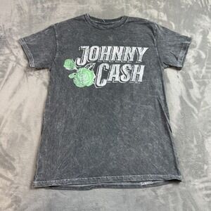 Johnny‎ Cash Shirt Mens Small Graphic Band Tee Music 2024 Roses Concert